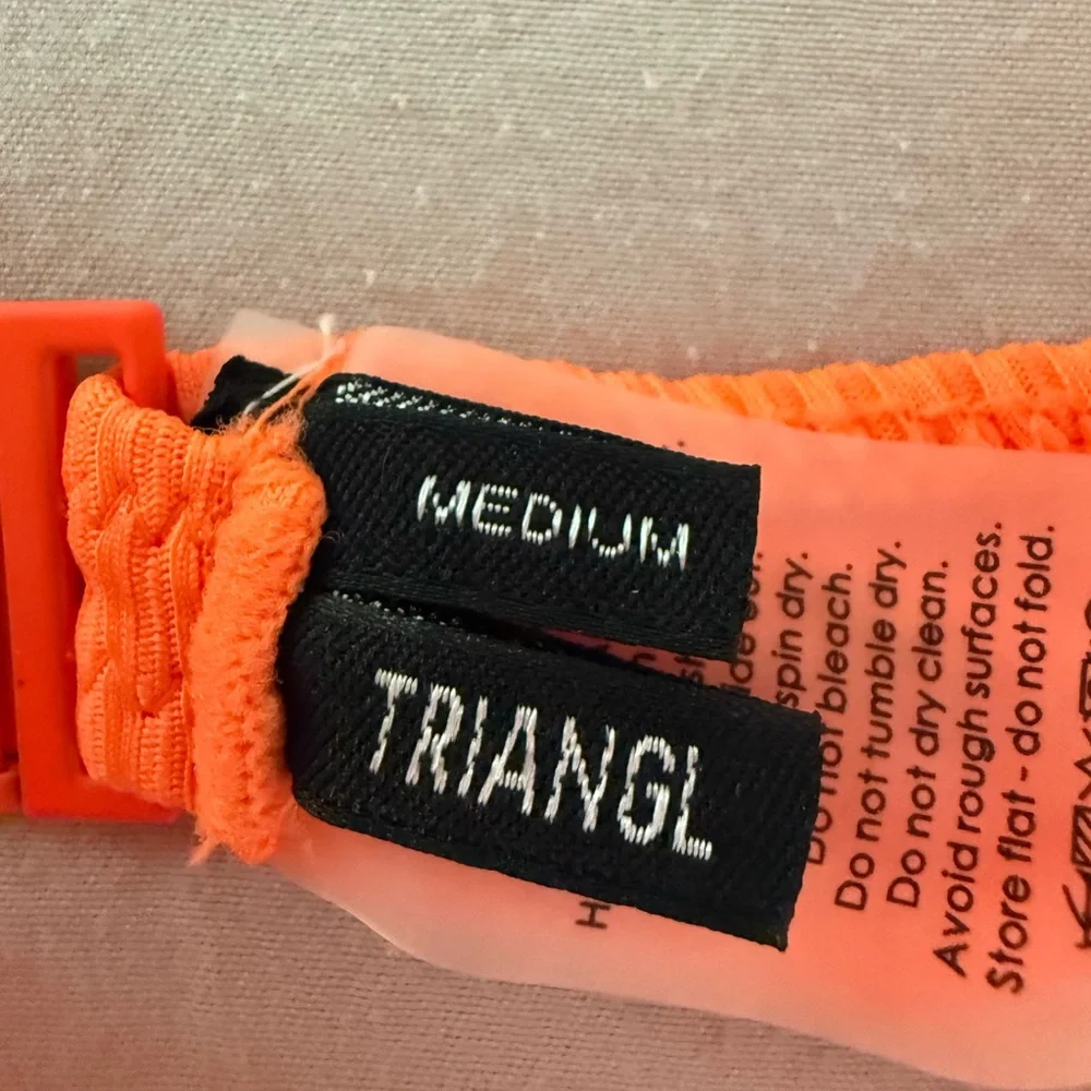 triangl swimwear Neon Orange Ribbed Two-Piece Bikini
